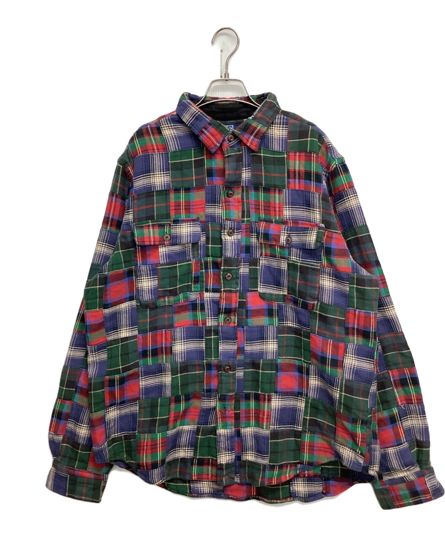 通販 本物 RALPH LAUREN チェックシャツ パッチワーク マルチカラー