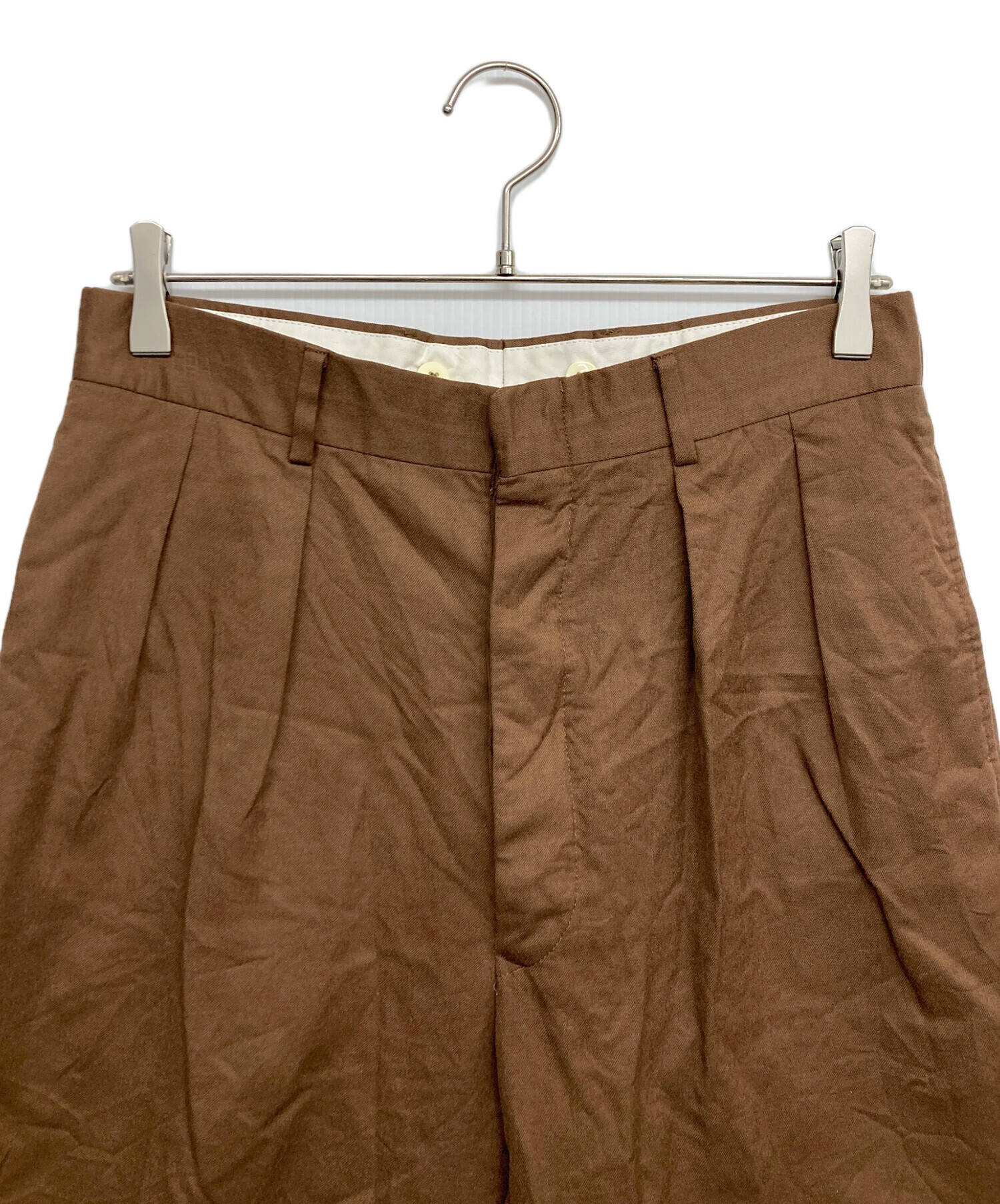 TOMORROWLAND スラックス サイズXS ブラウン系 未使用 TOMORROWLAND（トゥモローランド） パンツ X-SMALL ブラウン メンズ