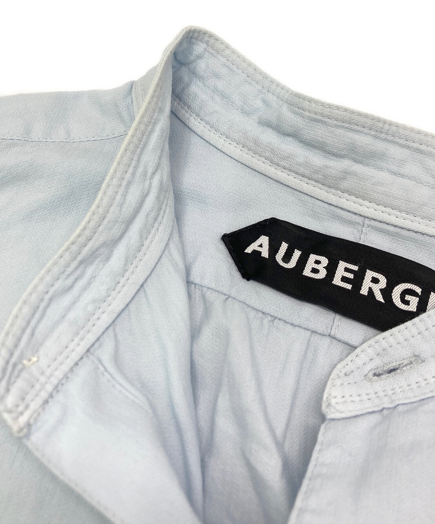 中古・古着通販】AUBERGE (オーベルジュ) スタンドカラーシャツ ブルー