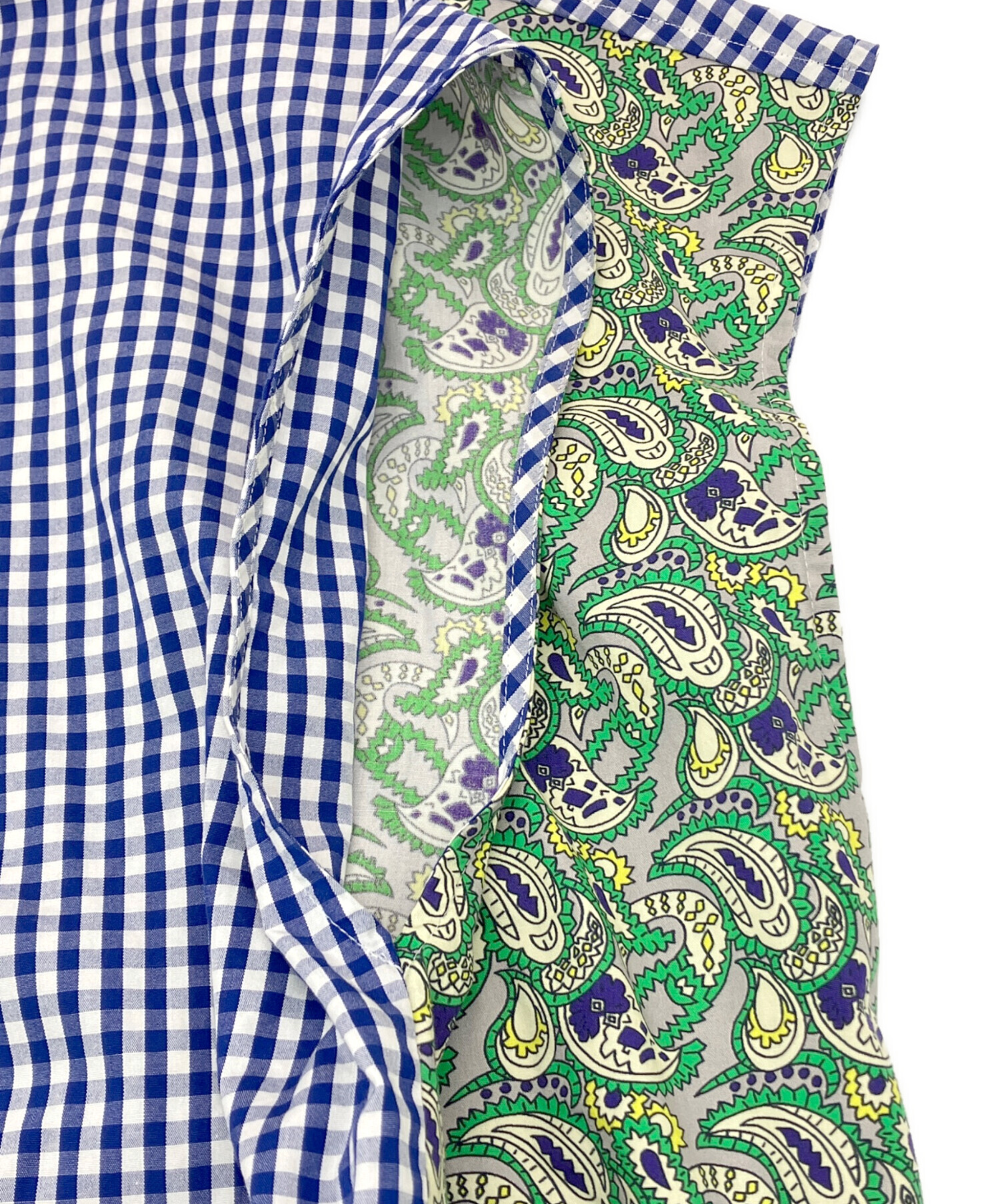 NOMA t.d. ノーマティーディー 22AW 日本製 Draw Your Garden Shirt Dress ドローユアガーデンシャツワンピース N34-DR02 ONE SIZE ライトグリーン 長袖 キュプラ WORK BY HAND フラワー ペイズリー トップス【中古】【NOMA t.d.】 中古・古着通販】NOMA t.d. (ノーマティーディー) ペイズリー