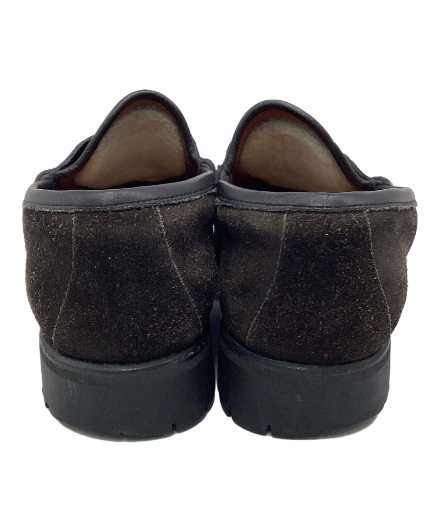 中古・古着通販】GUCCI (グッチ) スエードビットローファー ブラウン