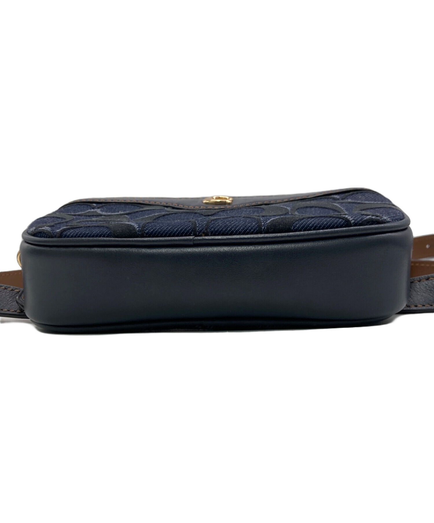 中古・古着通販】COACH (コーチ) 2WAYショルダーバッグ ネイビー  