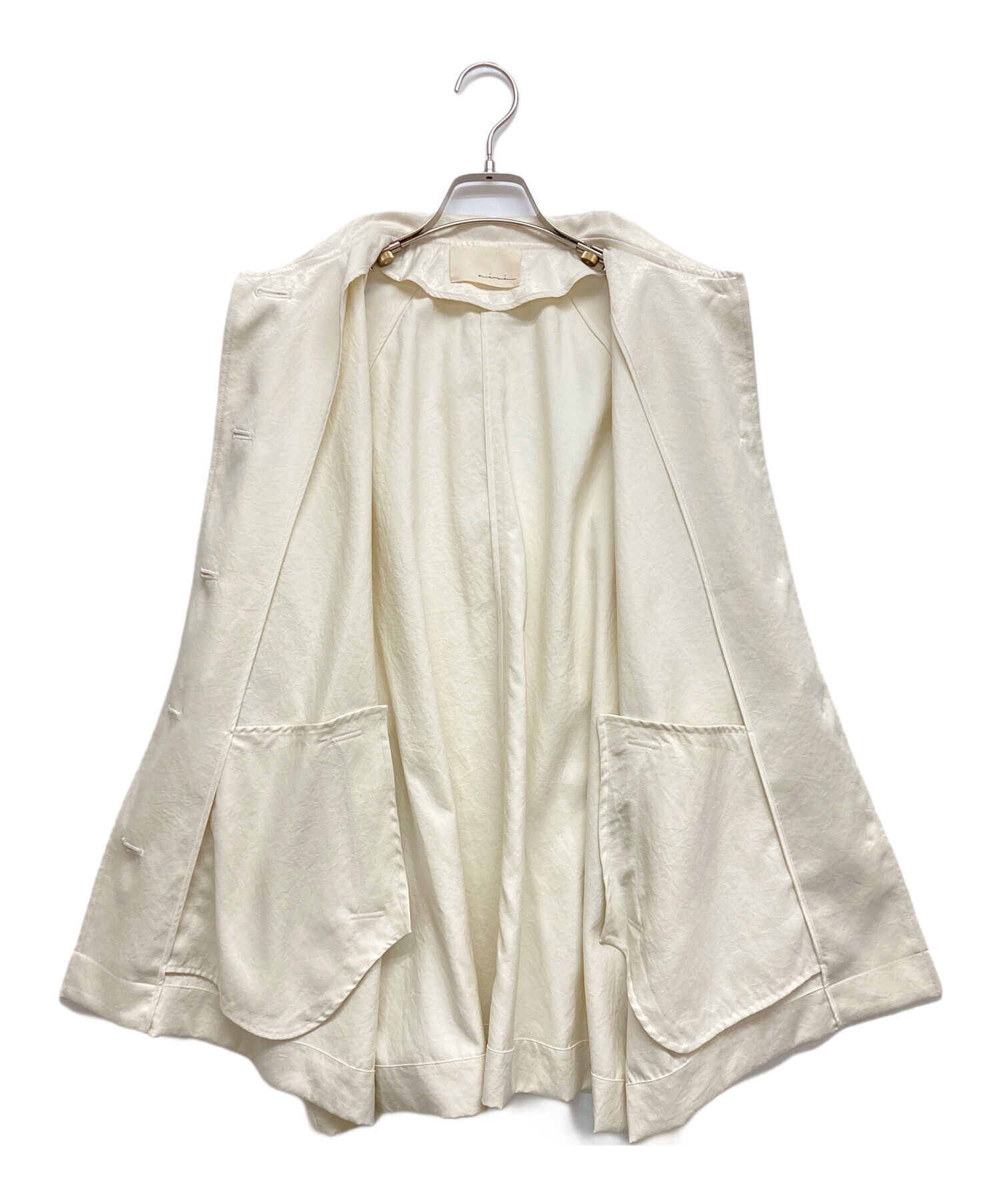 新品未使用　aere アエレ vintage satin coat サテンコート 中古・古着通販】aere (アエレ) vintage satin coat アイボリー サイズ
