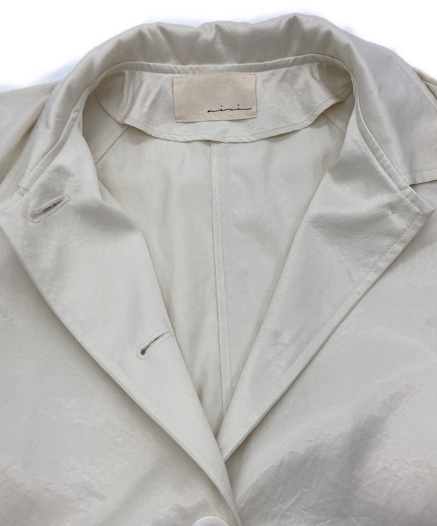 中古・古着通販】aere (アエレ) vintage satin coat アイボリー サイズ