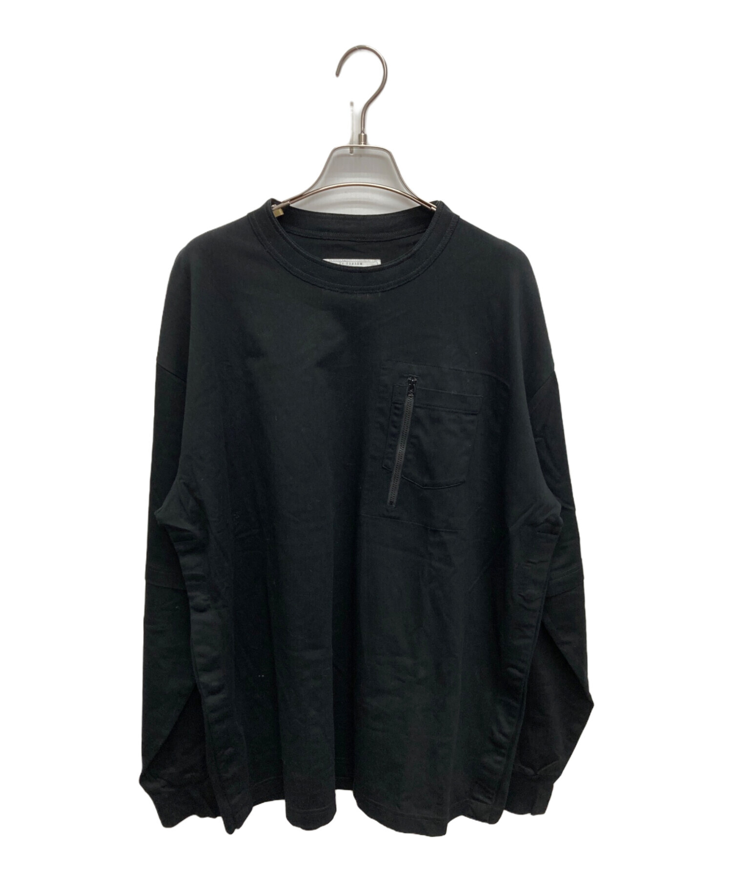 中古・古着通販】sacai (サカイ) Cotton Jersey L/S T-Shirt ブラック