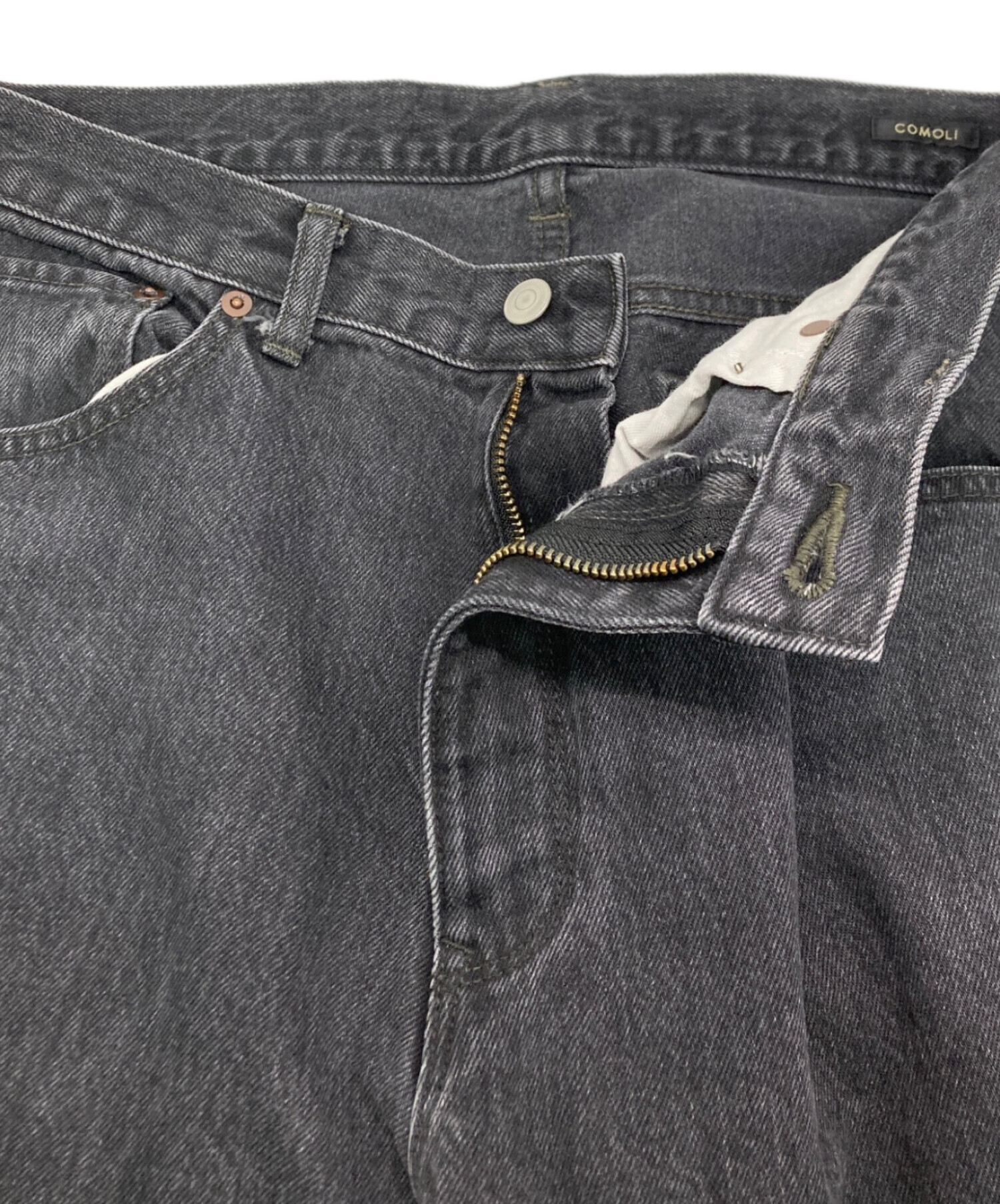 中古・古着通販】COMOLI (コモリ) デニム 5Pパンツ ブラック サイズ