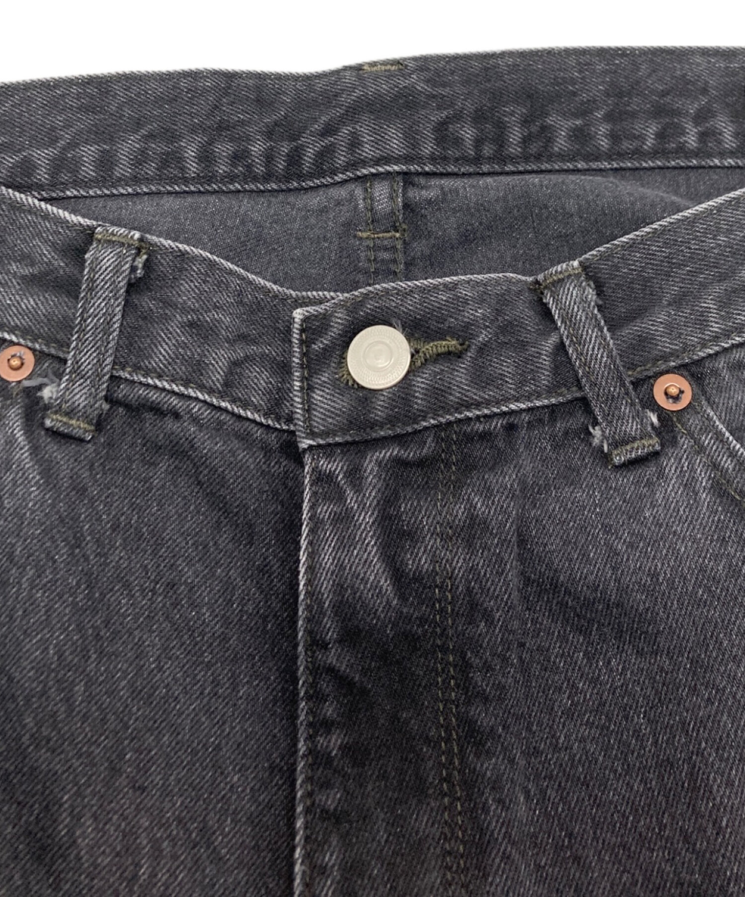 中古・古着通販】COMOLI (コモリ) デニム 5Pパンツ ブラック サイズ