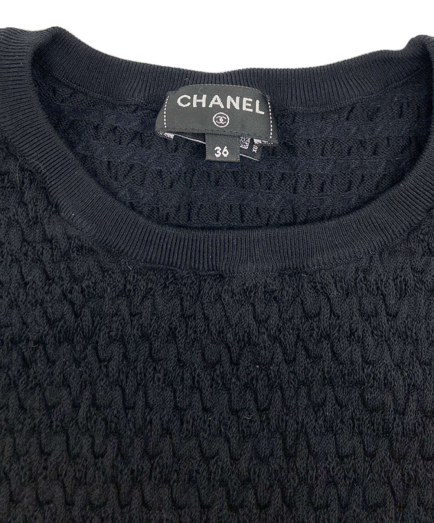中古・古着通販】CHANEL (シャネル) ココマークラインストーンニット