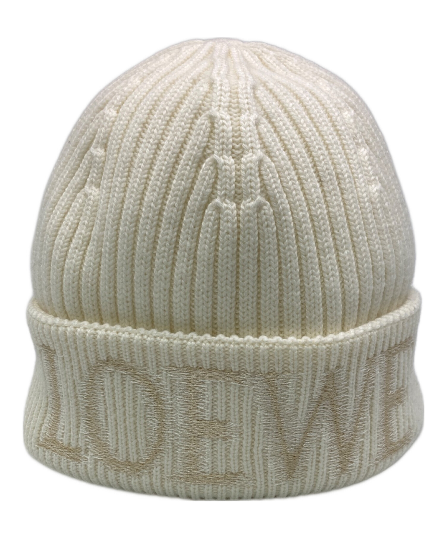 LOEWE ロエベ　ニット帽子　ベージュ　ウール100% LOEWE ロエベ ニット帽子 ベージュ ウール100% LOEWE ロエベ ニット