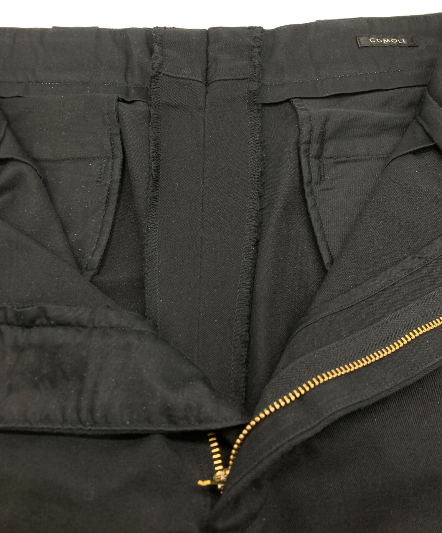 中古・古着通販】COMOLI (コモリ) ポストワークツイルパンツ ブラック