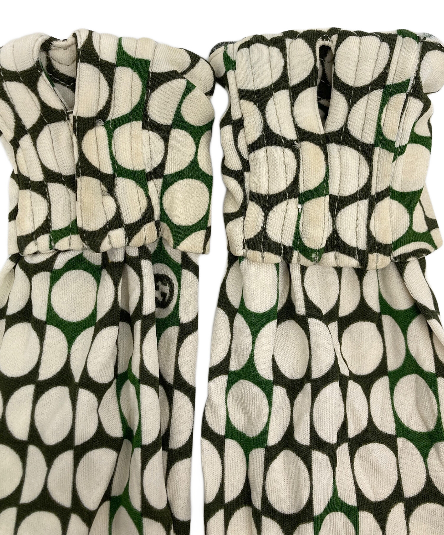 中古・古着通販】GUCCI (グッチ) ワンピース ホワイト×グリーン サイズ