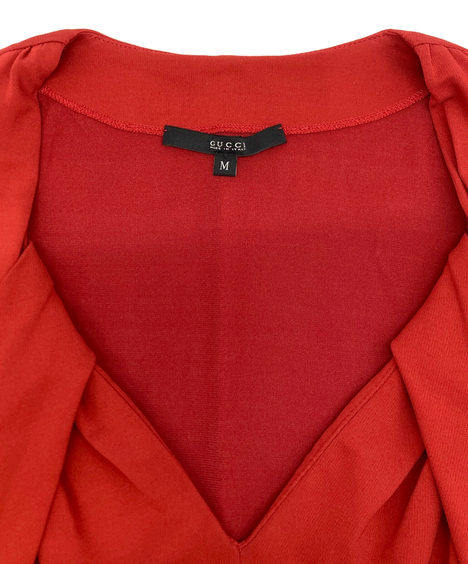 中古・古着通販】GUCCI (グッチ) ワンピース レッド サイズ:SIZE M