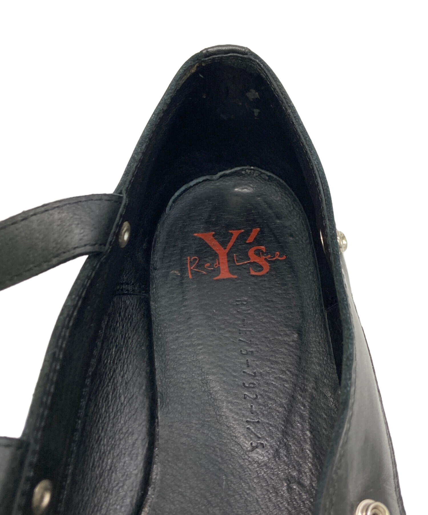 【Y's】ワイズ スタッズレザーシューズ ブラック 中古・古着通販】Y's Red Label (ワイズレッドレーベル) レザー