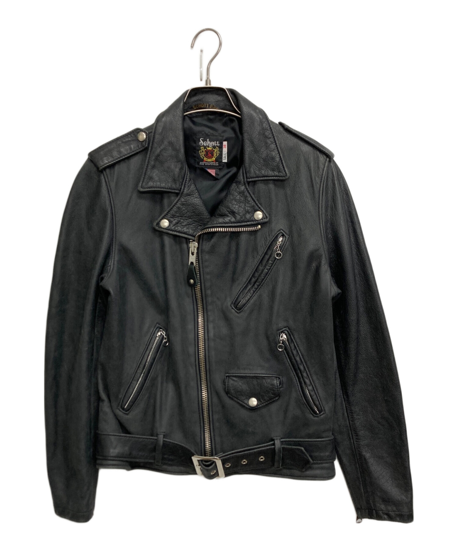中古・古着通販】Schott (ショット) ライダースジャケット ブラック