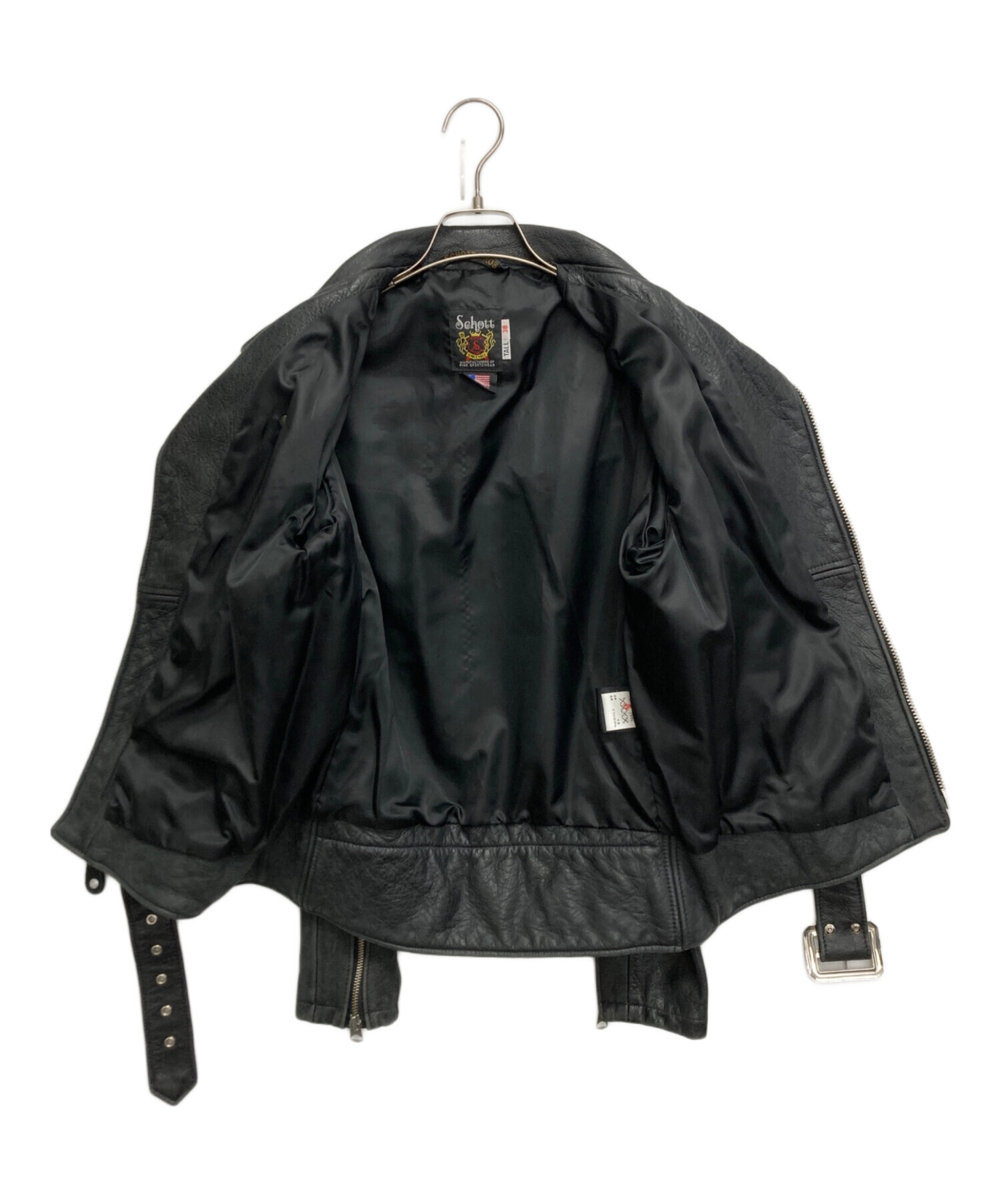 Schott ライダースジャケット　38号 SCHOTT/別注 セミダブル レザーライダース ジャケット｜Daytona Park