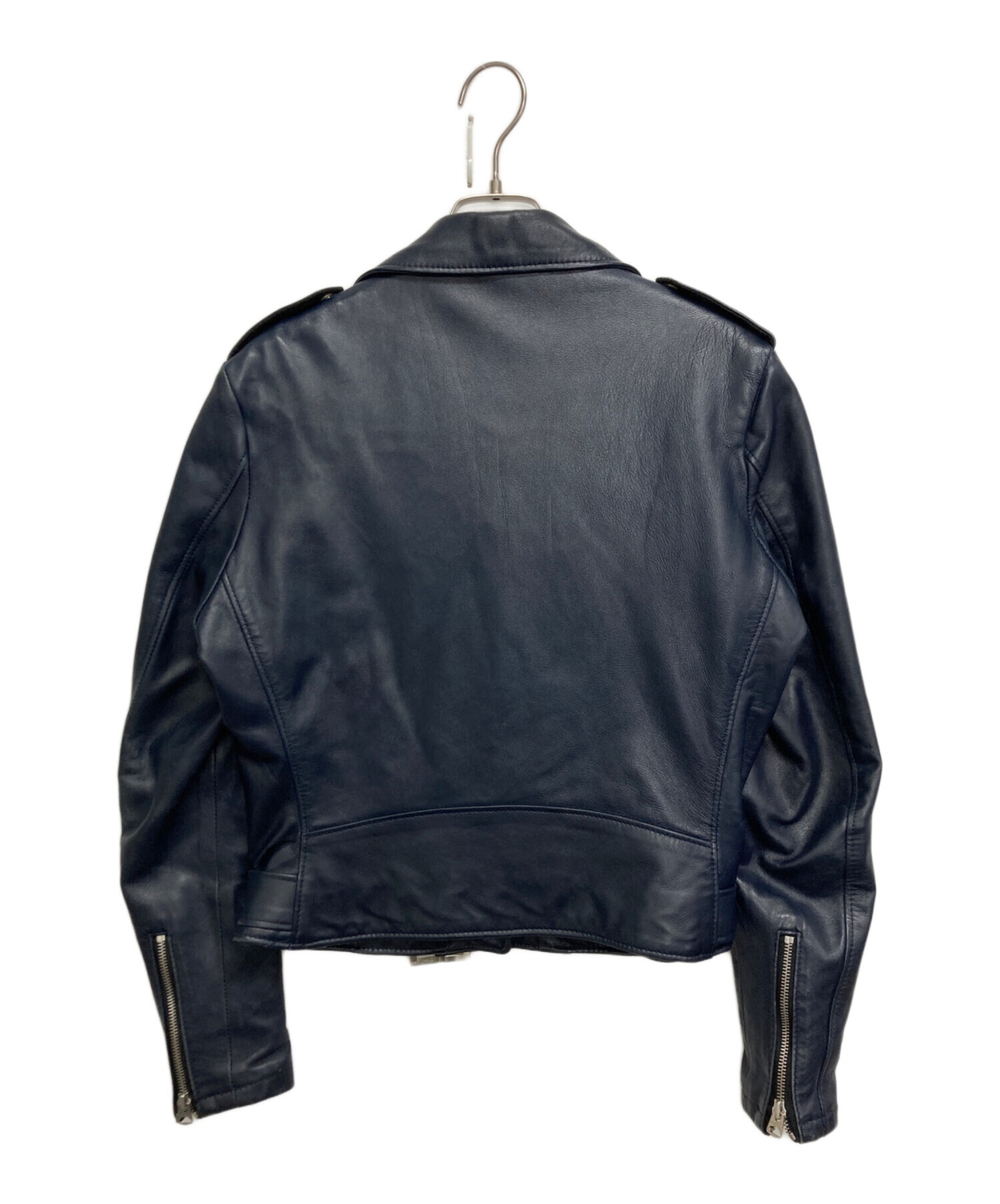 Schott ライダースジャケット ネイビー 中古・古着通販】Schott (ショット) ライダースジャケット ネイビー