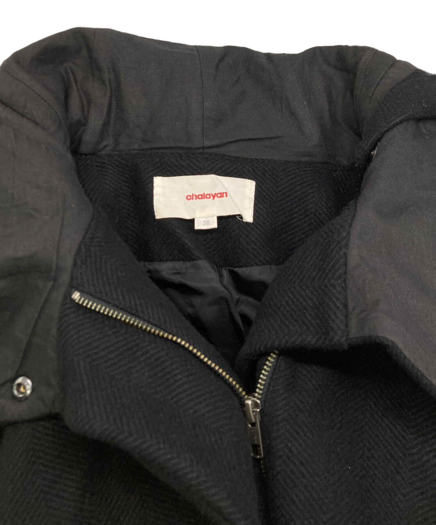 中古・古着通販】chalayan (チャラヤン) アンゴラウールフーデッド