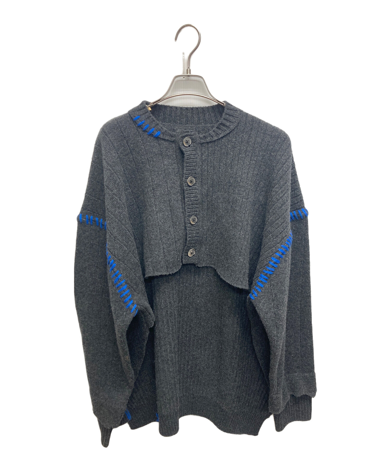中古・古着通販】ADER error (アーダーエラー) SLEM CARDIGAN グレー