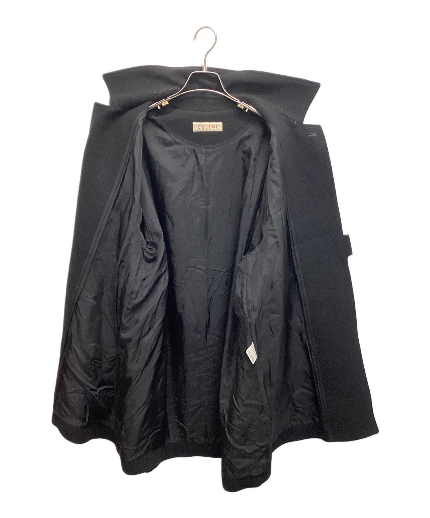 中古・古着通販】CULLNI (クルニ) タイロッケンコート ブラック サイズ