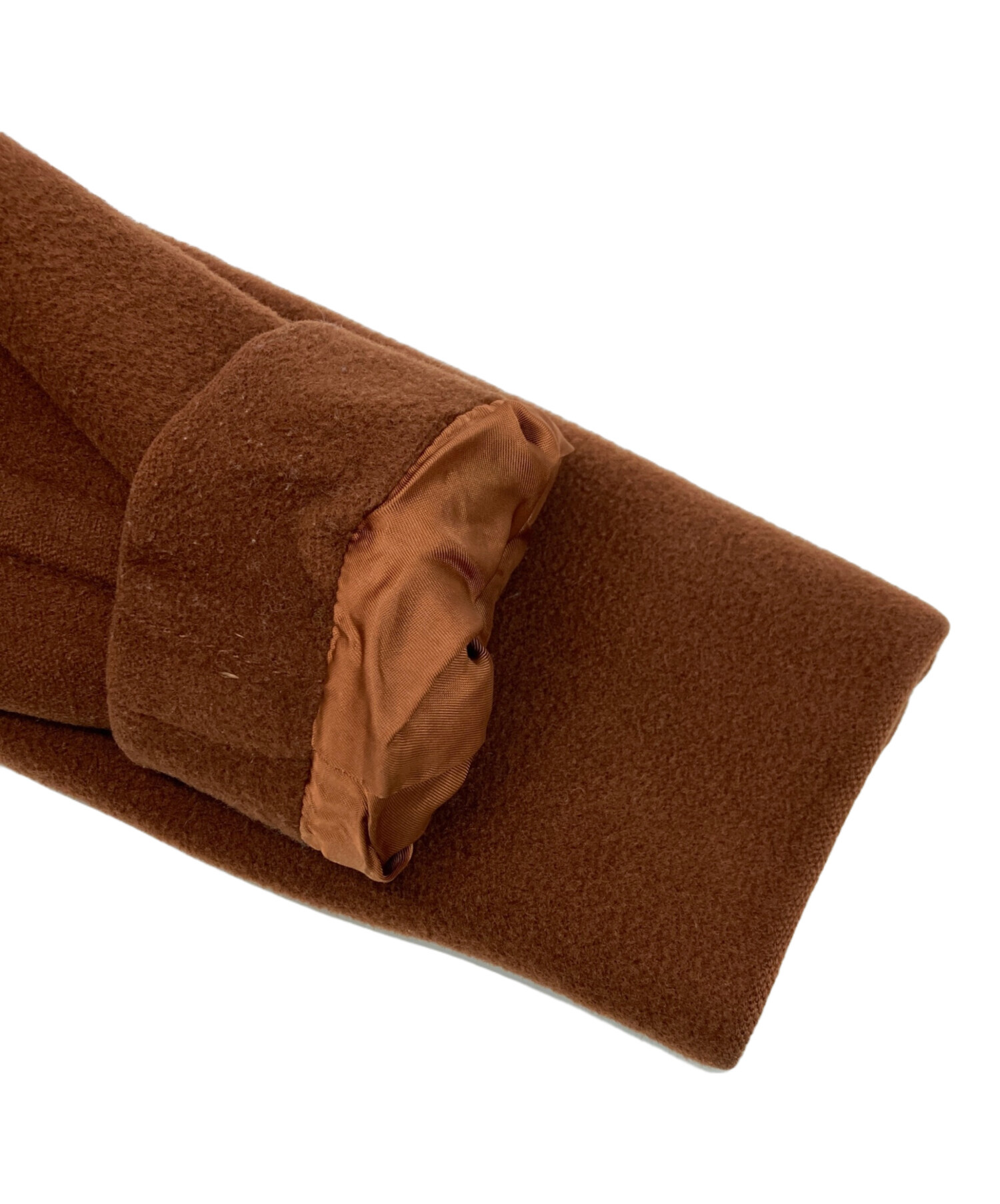 中古・古着通販】PRADA (プラダ) ウールステンカラーコート ブラウン