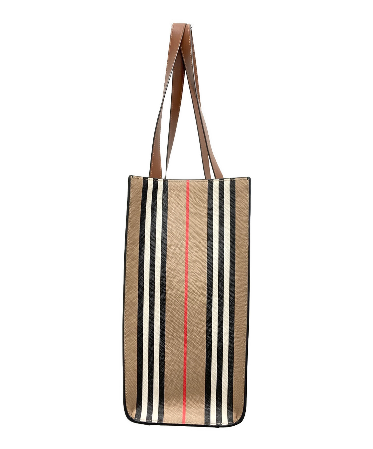 バーバリー BURBERRY  ストライプ  ハンドバッグ キャンバス レディース  中古 中古・古着通販】BURBERRY LONDON (バーバリーロンドン) ストライプ