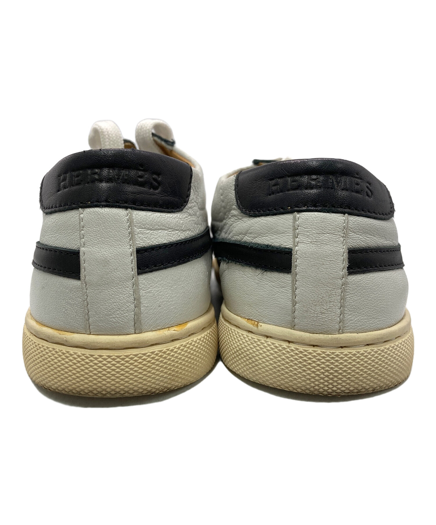 中古・古着通販】HERMES (エルメス) H ステッチ レザー ローカット