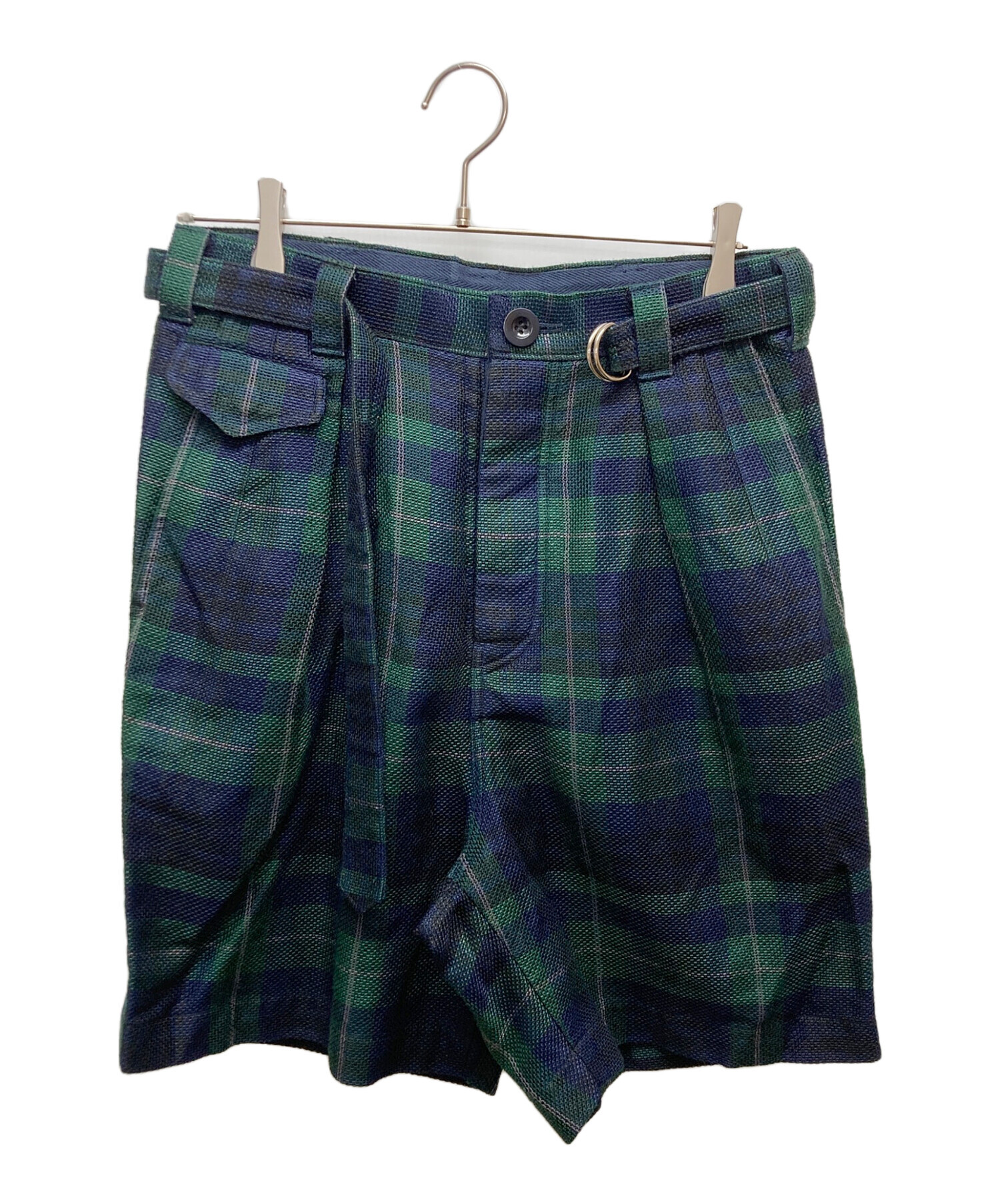 中古・古着通販】sacai (サカイ) ハーフパンツ グリーン サイズ:SIZE1 