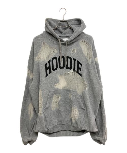 中古・古着通販】doublet (ダブレット) RIPPED OFF KNIT HOODIE グレー