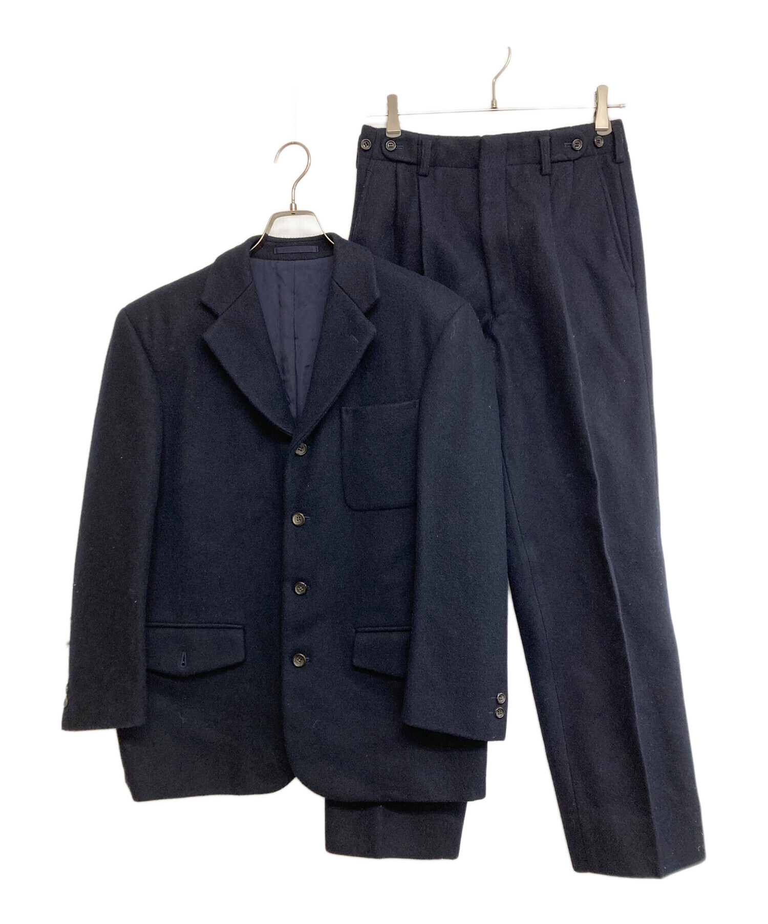 COMME des GARCONS HOMME ウールギャバセットアップネイビー 中古・古着通販】COMME des GARCONS HOMME (コムデギャルソン オム