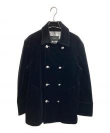 BURBERRY BLACK LABEL ベロア モノグラム チェスターコート BURBERRY BLACK LABEL(バーバリーブラックレーベル)】ブランド・古着の