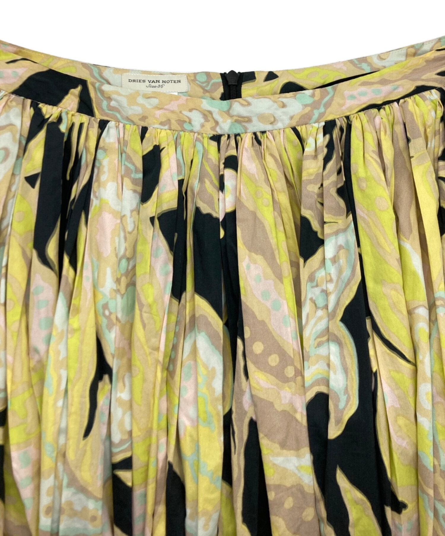 ★☆ 美品 DRIES VAN NOTEN フラワープリント膝丈スカート ☆★ 中古・古着通販】DRIES VAN NOTEN (ドリスヴァンノッテン) フラワー