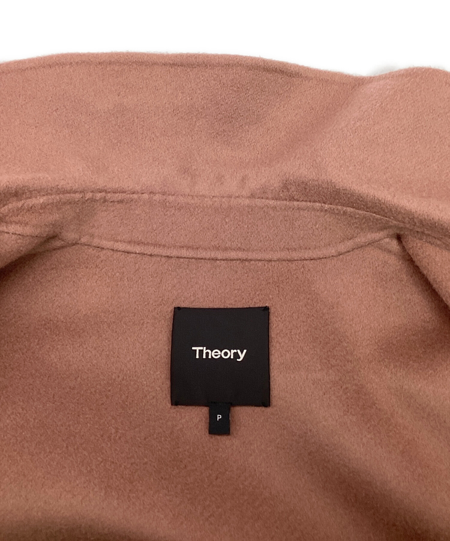 中古・古着通販】theory (セオリー) カシミヤ混Pコート ピンク サイズ