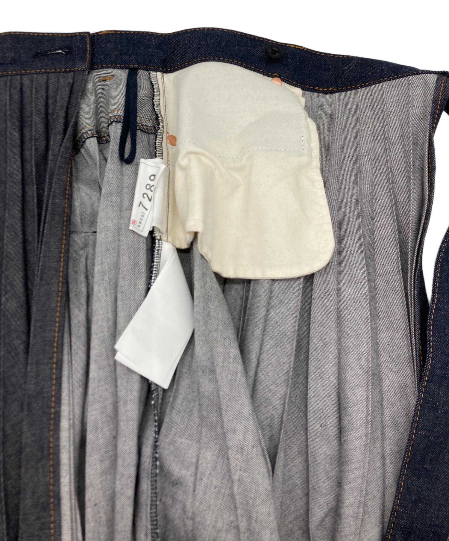 中古・古着通販】sacai (サカイ) デニムプリーツスカート インディゴ