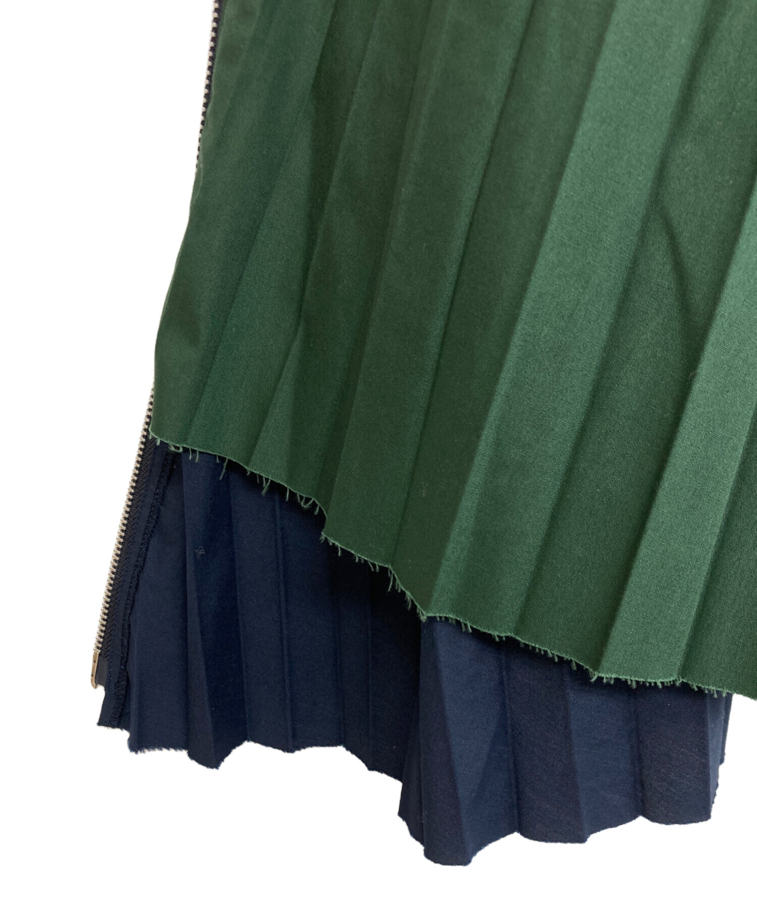 中古・古着通販】sacai (サカイ) Cotton Poplin Zipper Pleated Skirt