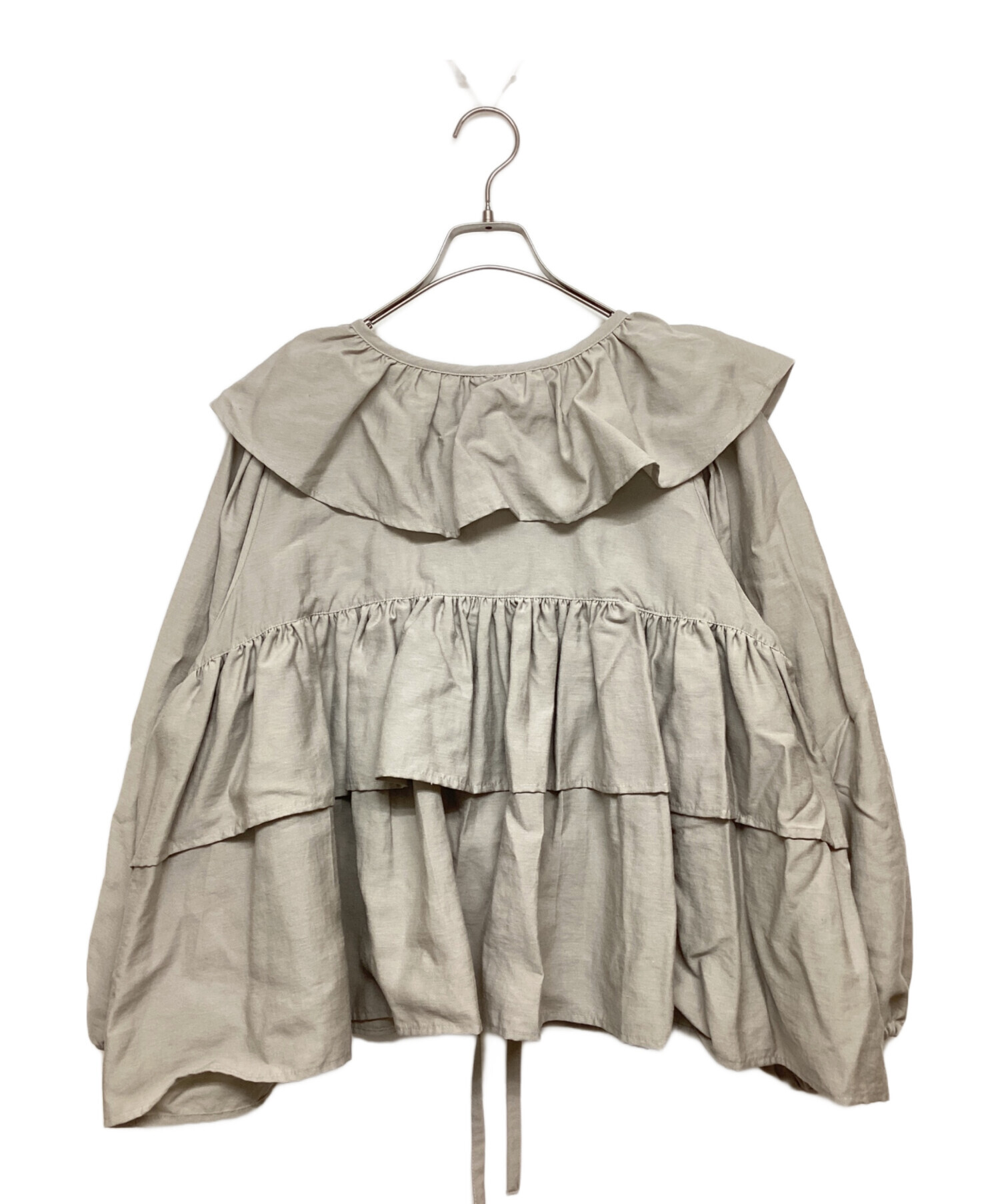 中古・古着通販】papier (パピエ) Tiered gown ベージュ サイズ:SIZE 
