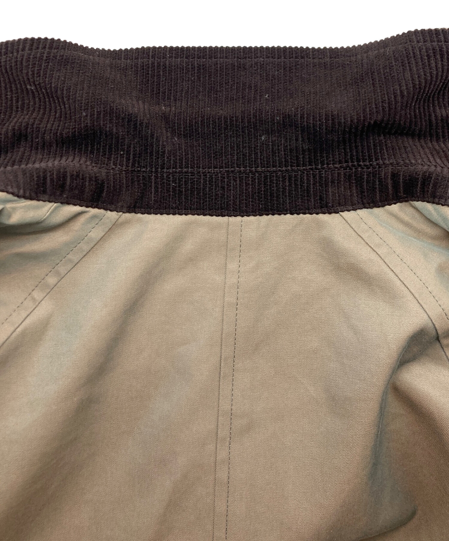 BEAUTY&YOUTH コットンシャンブレーリバーシブル ステンカラーコート コットンシャンブレー×毛ブレンドチェック リバーシブル ステンカラー