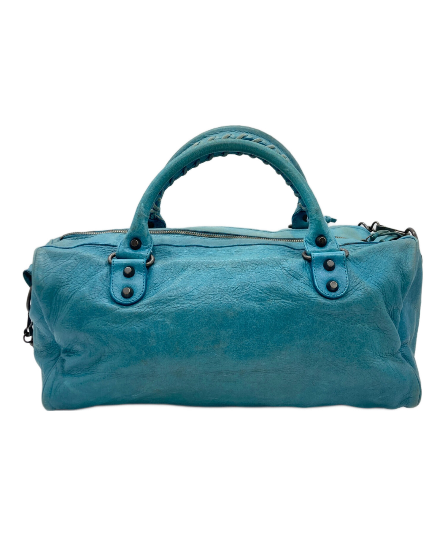 し*ま様 週末限定価格　BALENCIAGA　バレンシアガ　2way　バッグ 中古・古着通販】BALENCIAGA (バレンシアガ) 2WAYバッグ スカイブルー