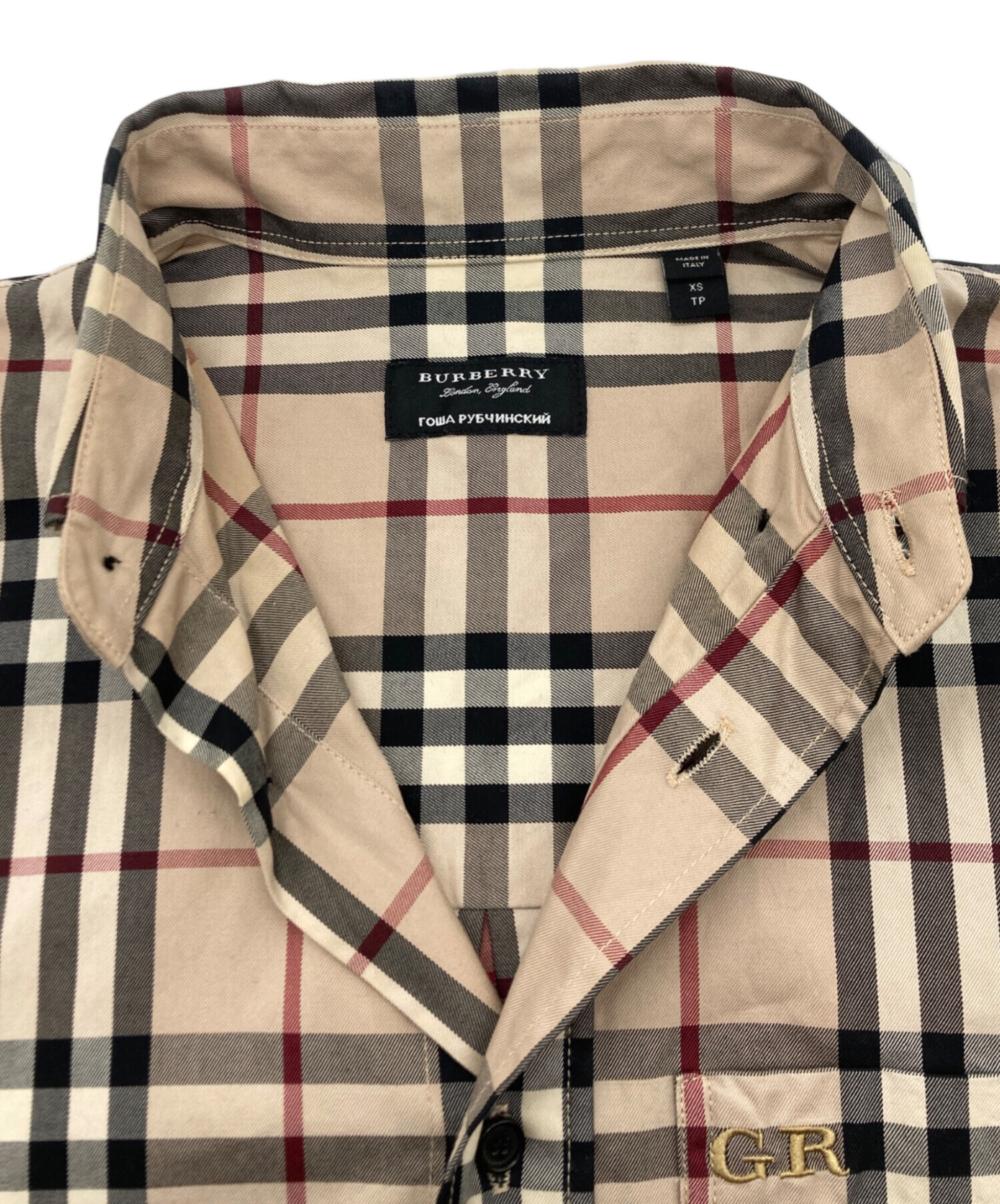 Burberry × gosha rubchinskiy バーバリー シャツ 中古・古着通販】BURBERRY (バーバリー) Gosha Rubchinskiy (ゴーシャ