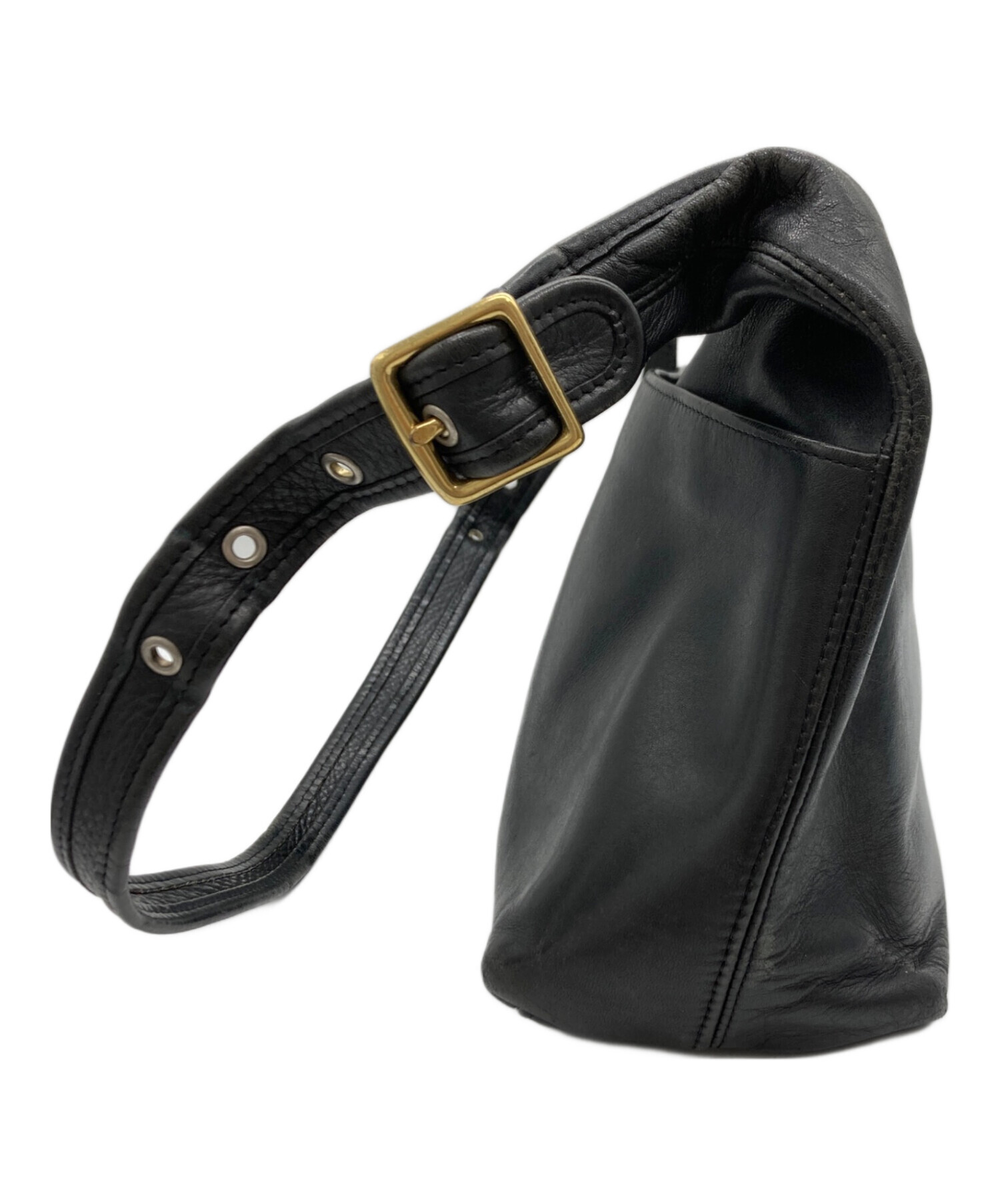 【未使用】COACHショルダーバッグ 8A38 ブラック レザー 保存袋付き 中古・古着通販】COACH (コーチ) ショルダーバッグ ブラック｜ブランド