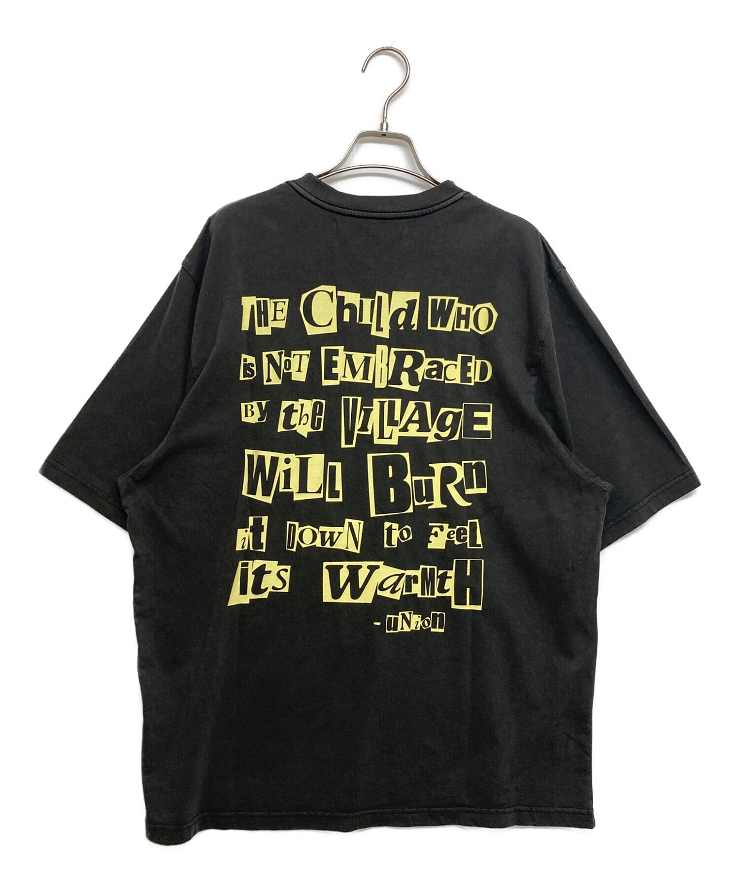 中古・古着通販】UNION (ユニオン) プリントTシャツ フェードブラック 
