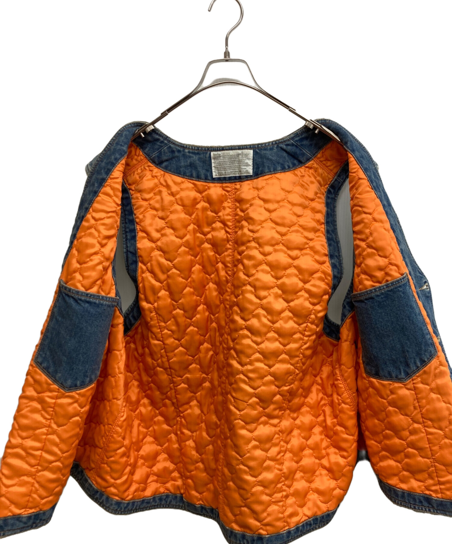 新品 定価94,600円 kolor ビッグシルエットキルテッドデニムベスト 中古・古着通販】KOLOR (カラー) ビッグシルエットキルテッドデニム