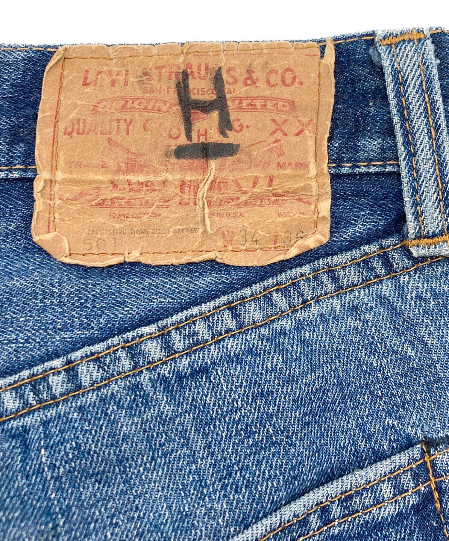 中古・古着通販】LEVI'S (リーバイス) 66前期501デニムパンツ