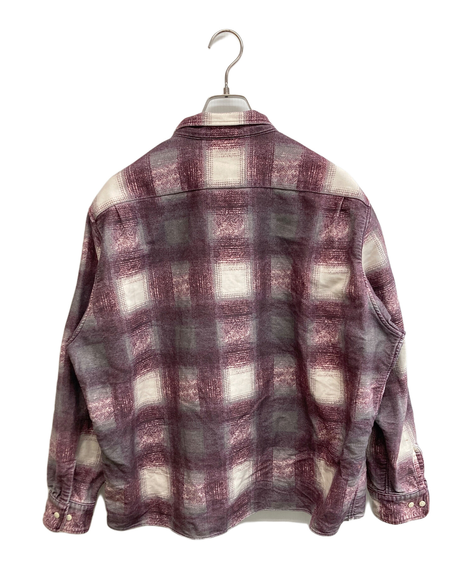 ALONE inc 開襟チェックシャツsize4 中古・古着通販】ALONE inc. (アローン) オンブレチェックシャツ