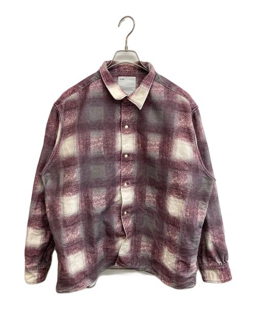 ALONE inc 開襟チェックシャツsize4 中古・古着通販】ALONE inc. (アローン) オンブレチェックシャツ
