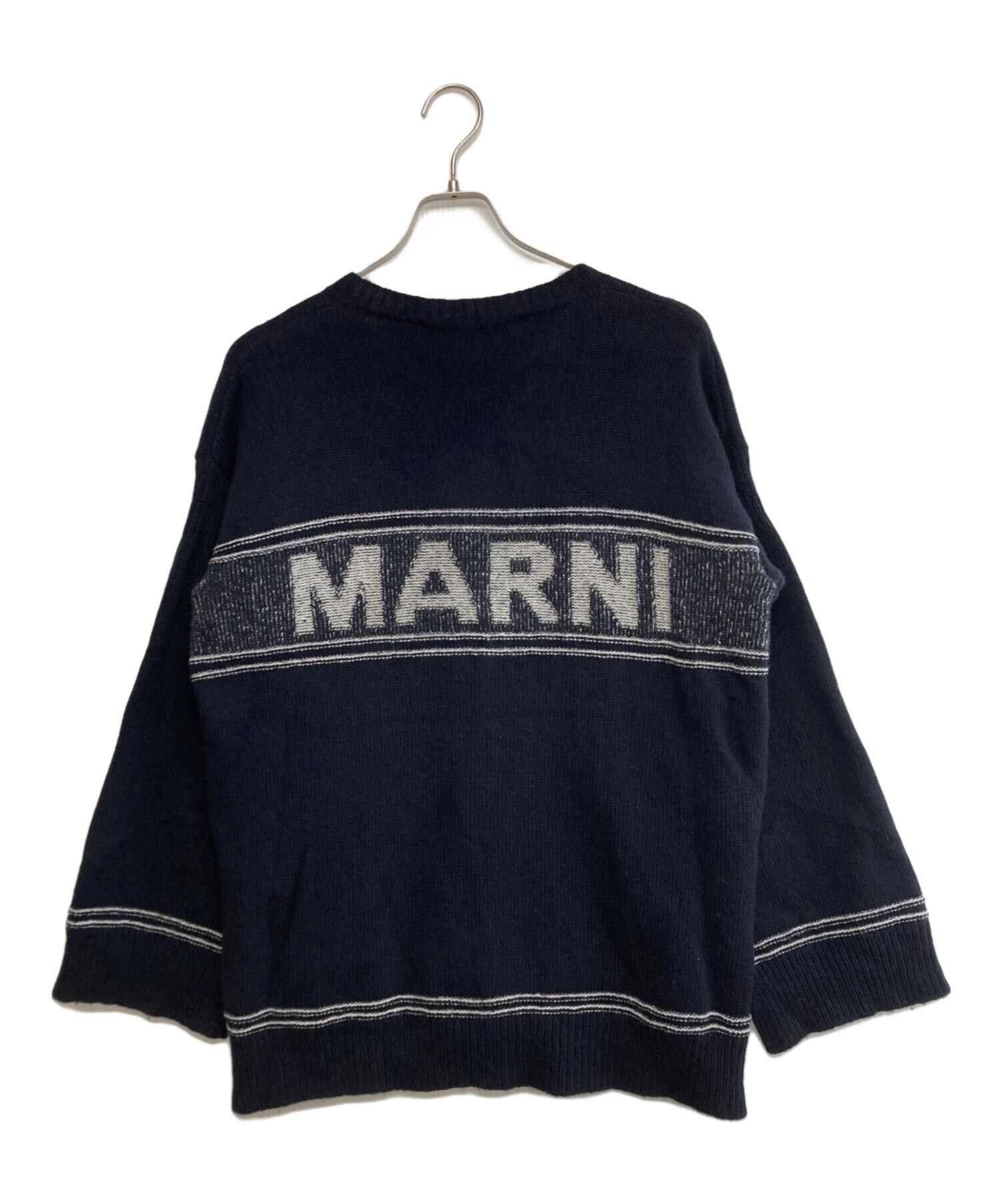 MARNI マルニ　ネイビー　カーディガン 中古・古着通販】MARNI (マルニ) ニットカーディガン ネイビー サイズ