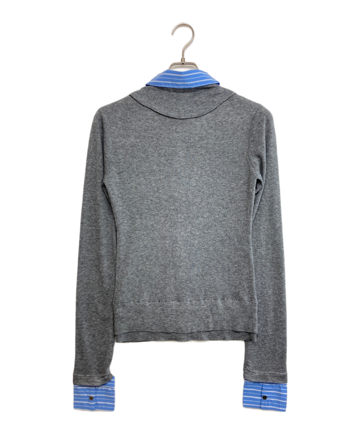 レディース 2way Shirt Knit Docking Tops