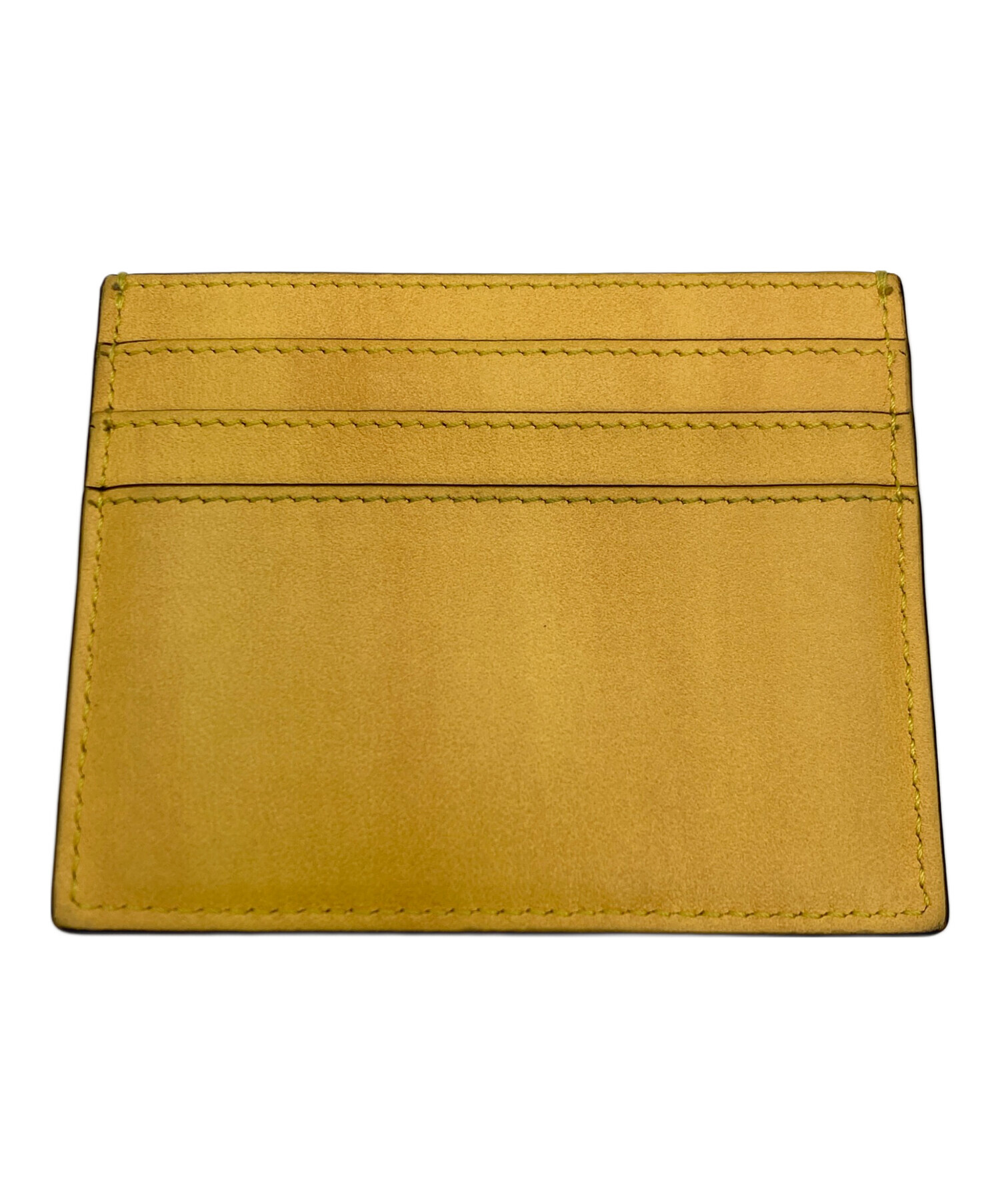 中古・古着通販】FENDI (フェンディ) Logo Leather Card Case イエロー