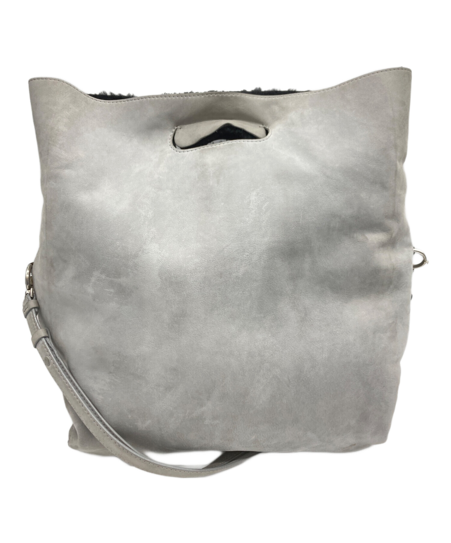 MaisonMartinMargielaマルジェラ レザー＆ムートンバッグ 中古・古着通販】Maison Margiela (メゾンマルジェラ) フォーステッチ