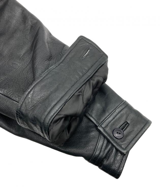 中古・古着通販】GAP (ギャップ) レザーカーコート ブラック サイズ