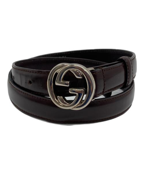 中古・古着通販】GUCCI (グッチ) GGインターロッキングレザーベルト